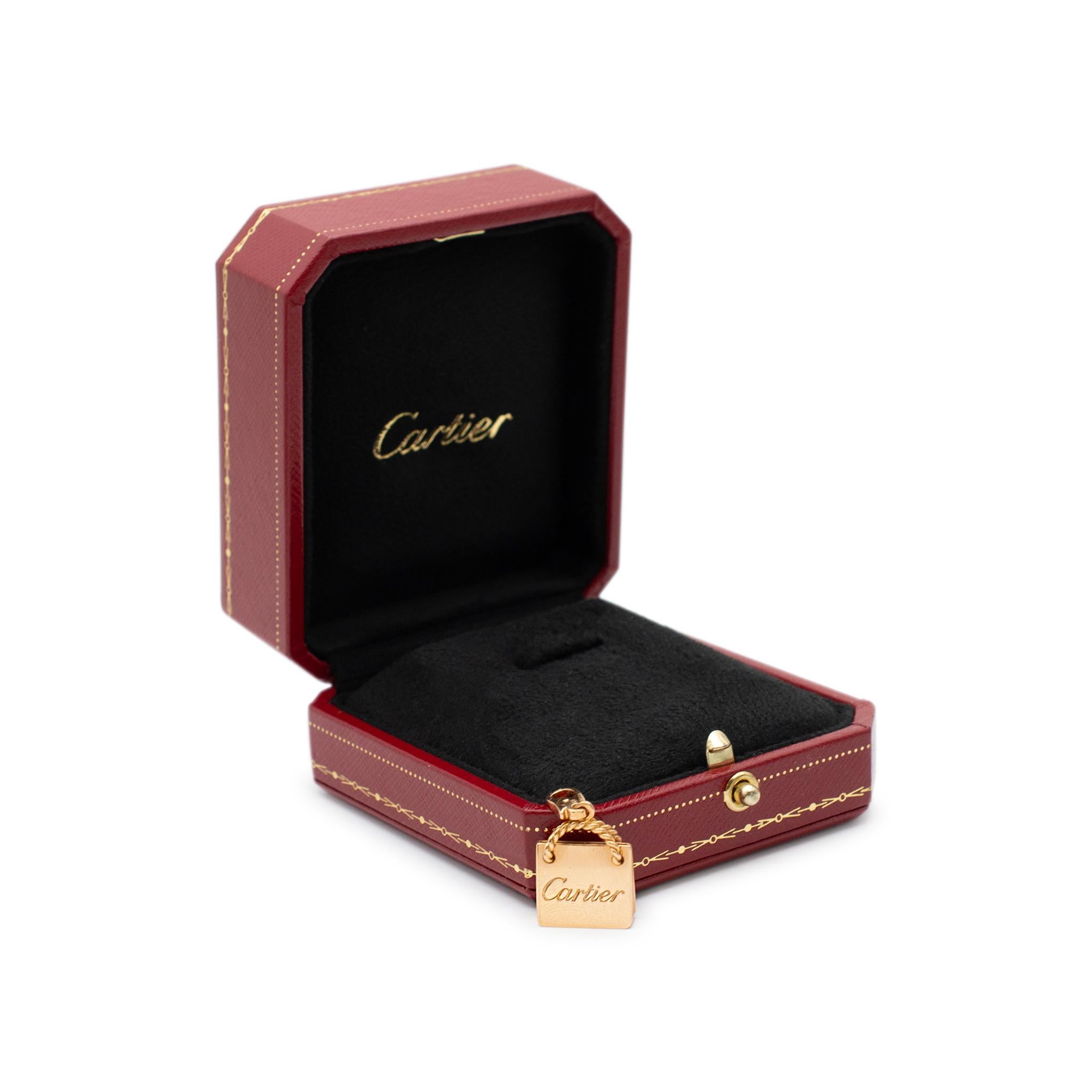 Cartier 18K Rose Gold Shopping Bag Charm 4