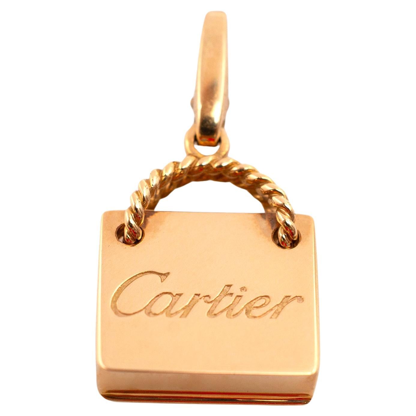 Cartier 18K Rose Gold Shopping Bag Charm