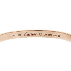 Cartier 18 Karat Rose Gold Love Bangle Bracelet Old Screw Style