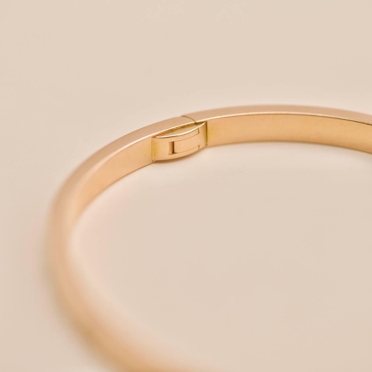 Bracelet petit modèle en or rose 18K de Cartier Taille 17 en vente 3