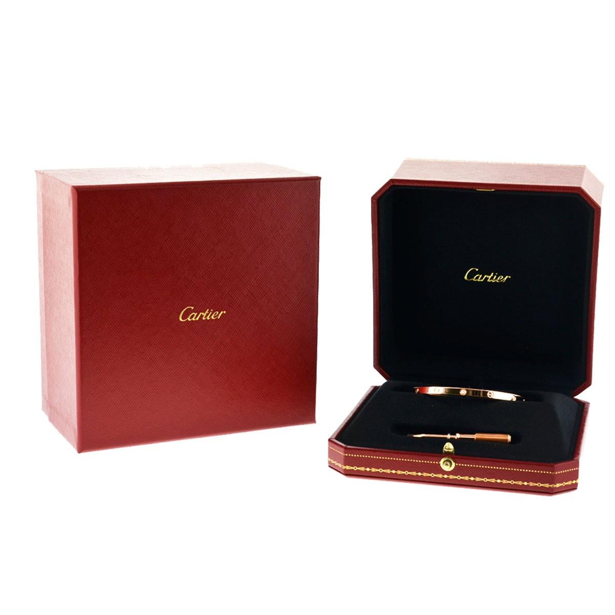 Cartier 18 Karat Rose Gold Small SM Love Bracelet 4