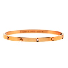 Cartier 18 Karat Rose Gold Small SM Love Bracelet