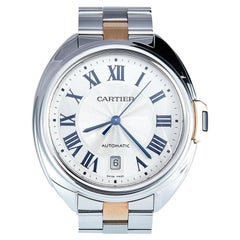 Cartier 18K Rose Gold Stainless Steel Cle de Cartier Women's Wristwatch 40 mm