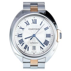 Cartier 18K Rose Gold Stainless Steel Cle de Cartier Women's Wristwatch 40 mm