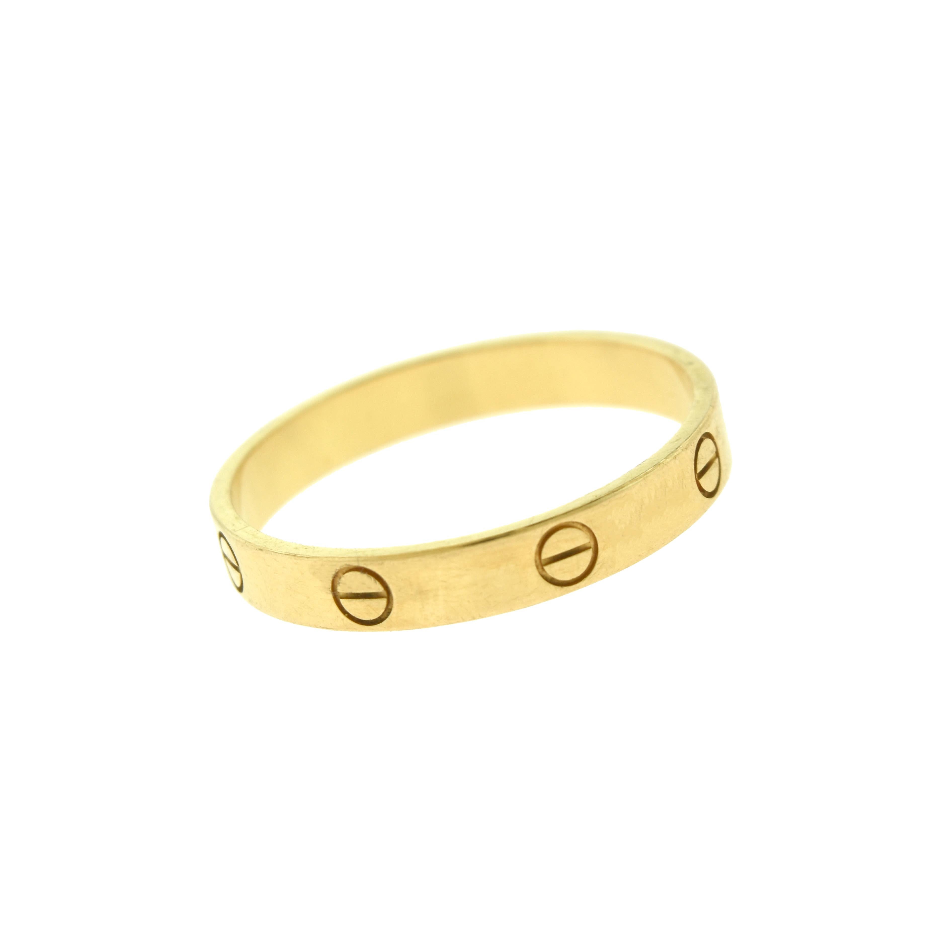 cartier thin love ring
