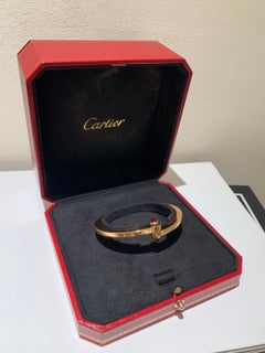 Cartier 18K Rose Gold with Ruby Stones Bracelet Size 17 2007