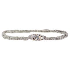 Collar Cartier de varias vueltas de cuentas de plata de ley y 18 quilates