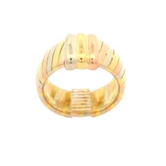 Cartier 18k Tri Color Gold 9.7mm Wide Band Ring w/ Original Box
