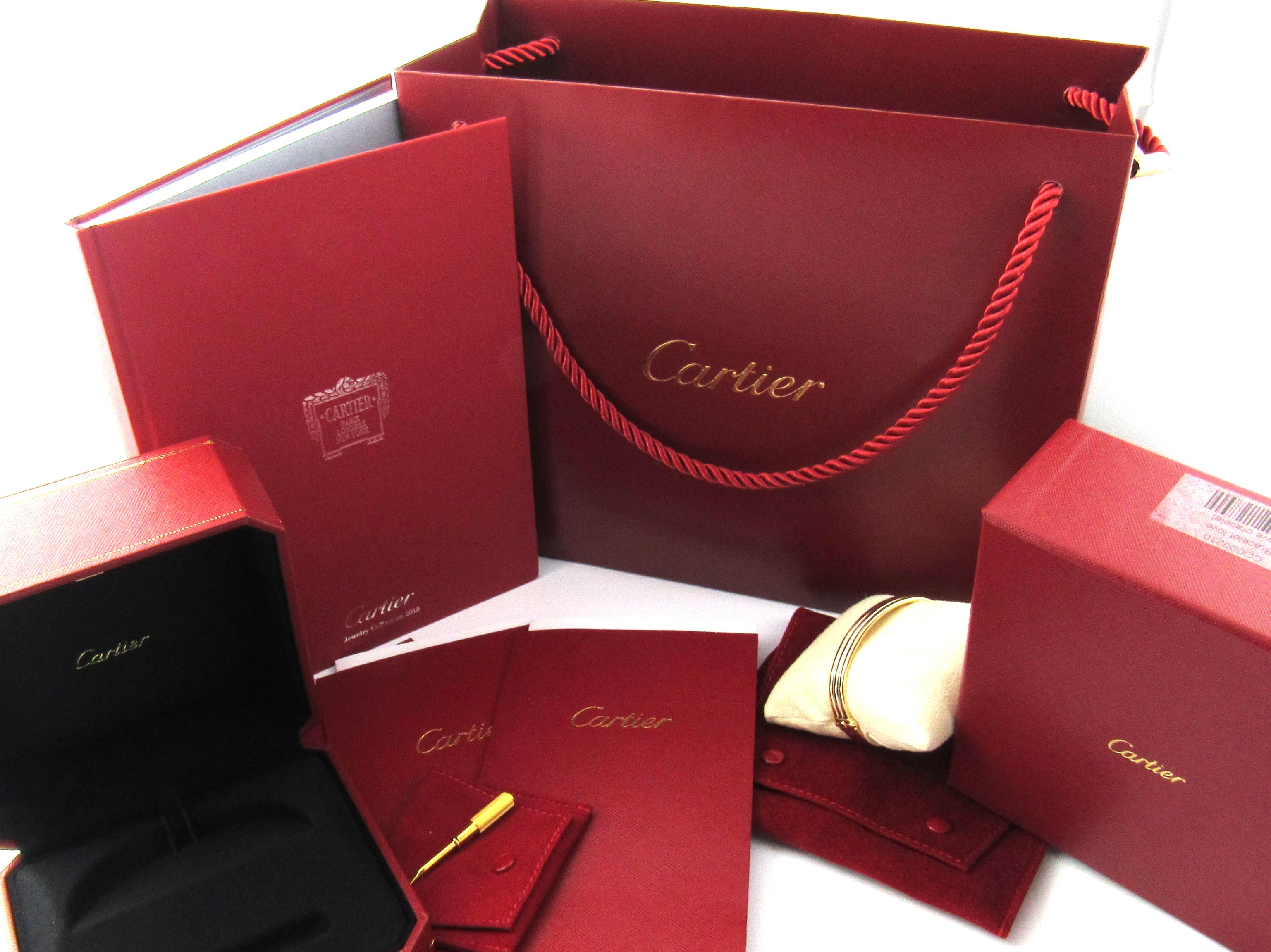 Cartier 18 Karat Tri-Color Gold Employee Anniversary Love Bracelet 4