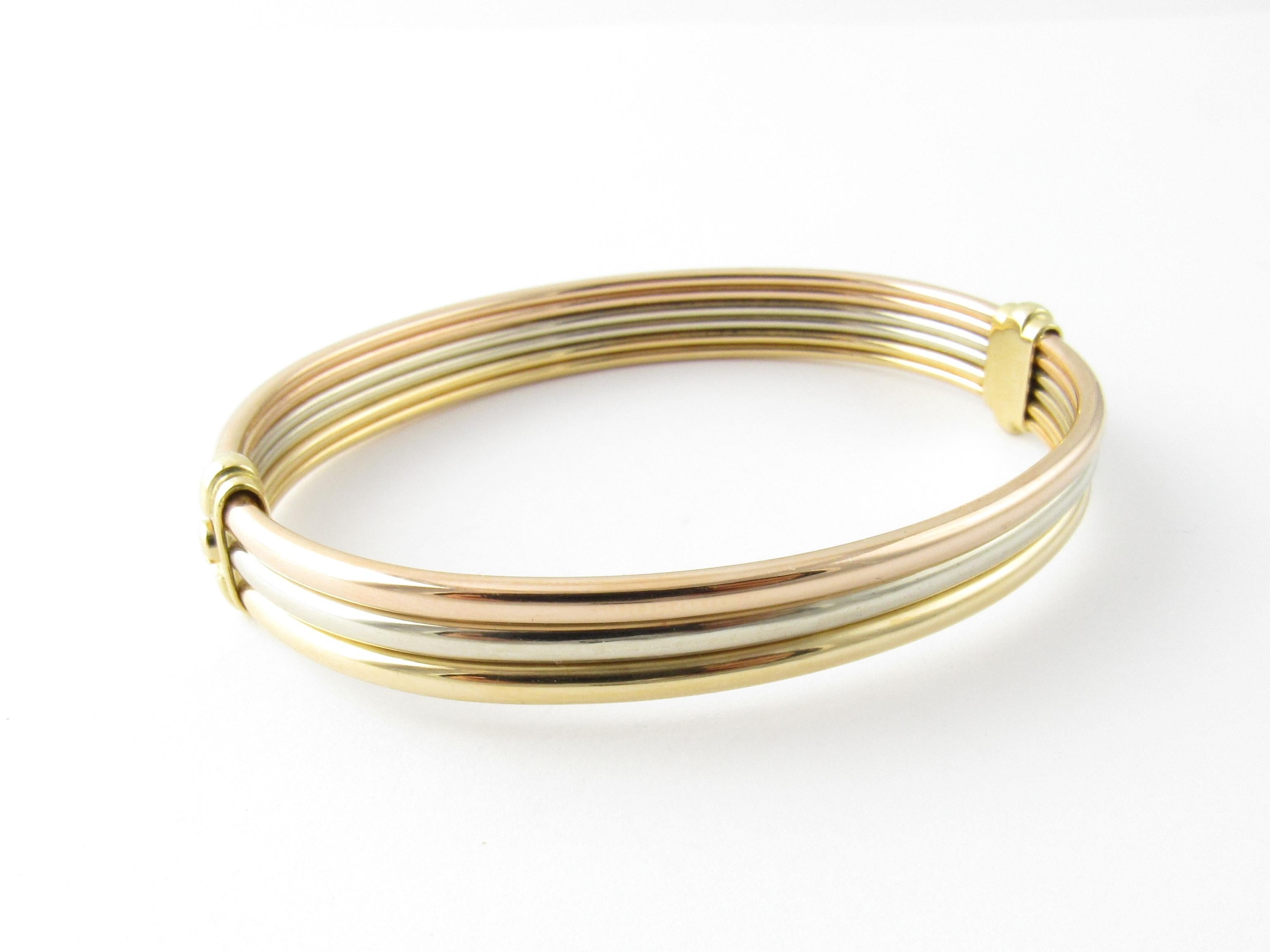 Women's or Men's Cartier 18 Karat Tri-Color Gold Employee Anniversary Love Bracelet