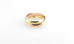 Cartier 18 Karat Tri Color Gold Trinity Rolling 3 Band Ring