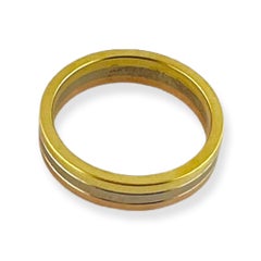 Cartier 18K Tri Color Gold Trinity Wedding Band with Box