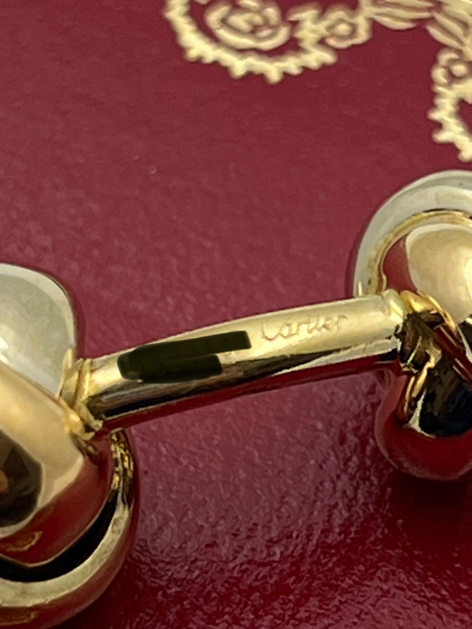 Cartier 18k Tricolored Gold Knot Manschettenknöpfe Hemdstecker Set 6