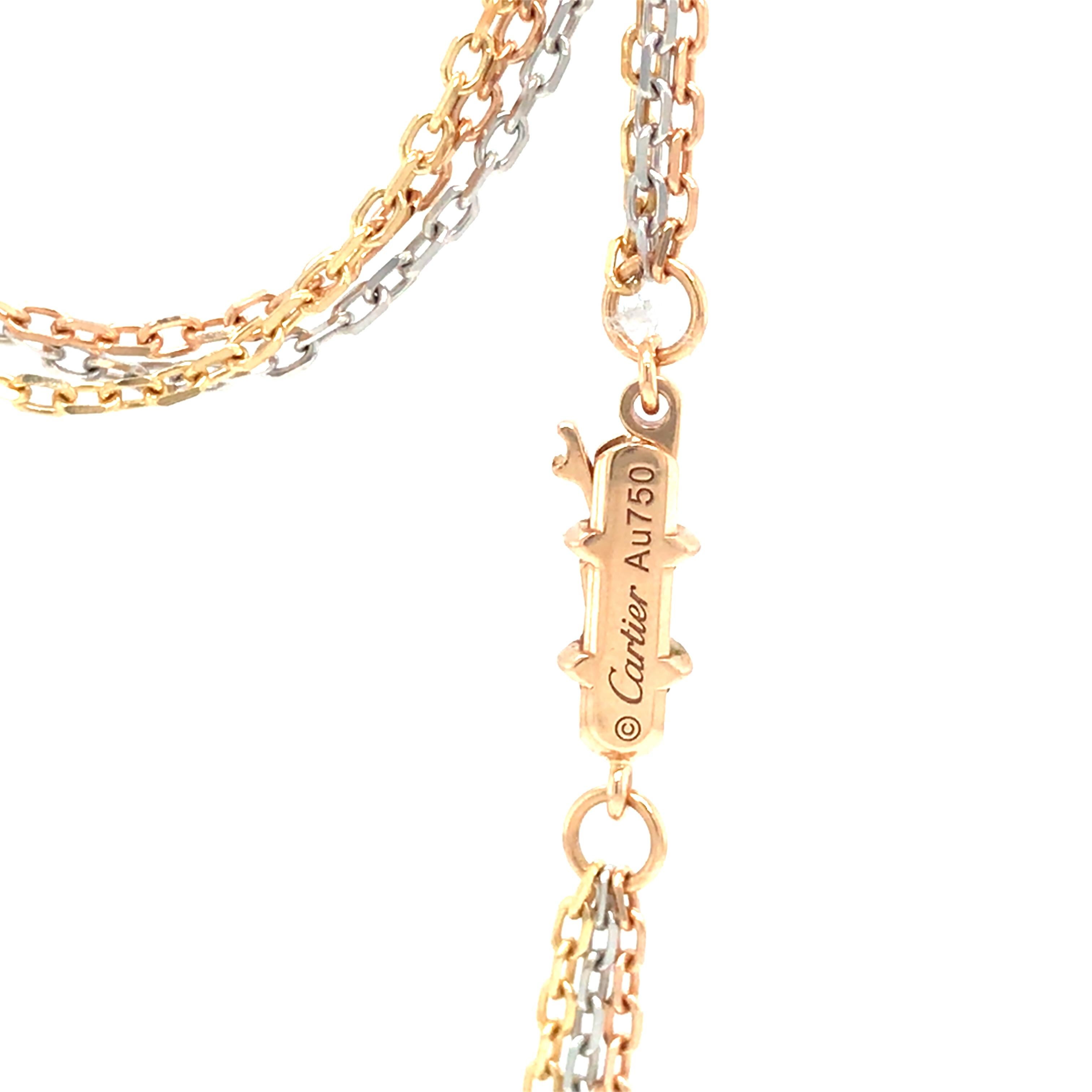 Cartier 18K Tri-Gold Trinity Pendant Necklace 1
