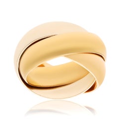 CARTIER 18K Tri-Gold Trinity Rolling Ring