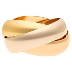 CARTIER 18K Tri-Gold Trinity Rolling Ring