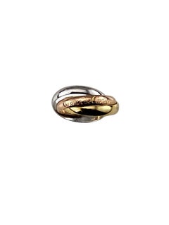 Cartier 18K Tricolor Gold "Les Must de Cartier" Trinity Ring Size 5.75 #25244