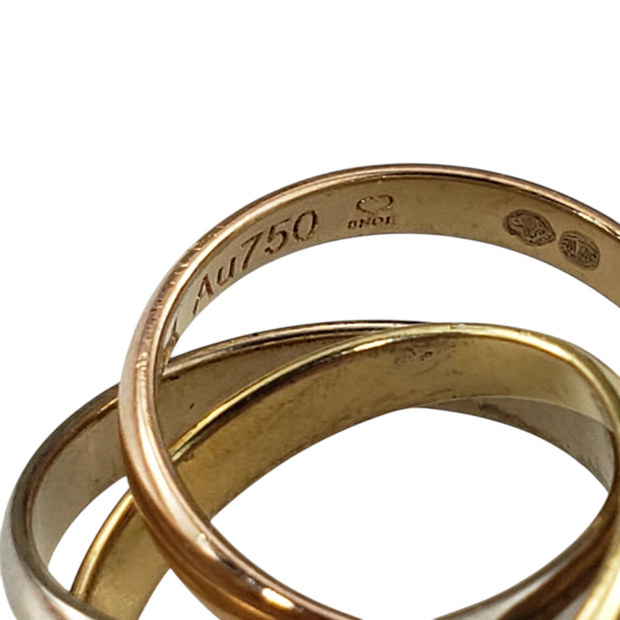 Cartier 18K Tricolor Gold Mini Trinity Ring Anhänger #20015 Damen