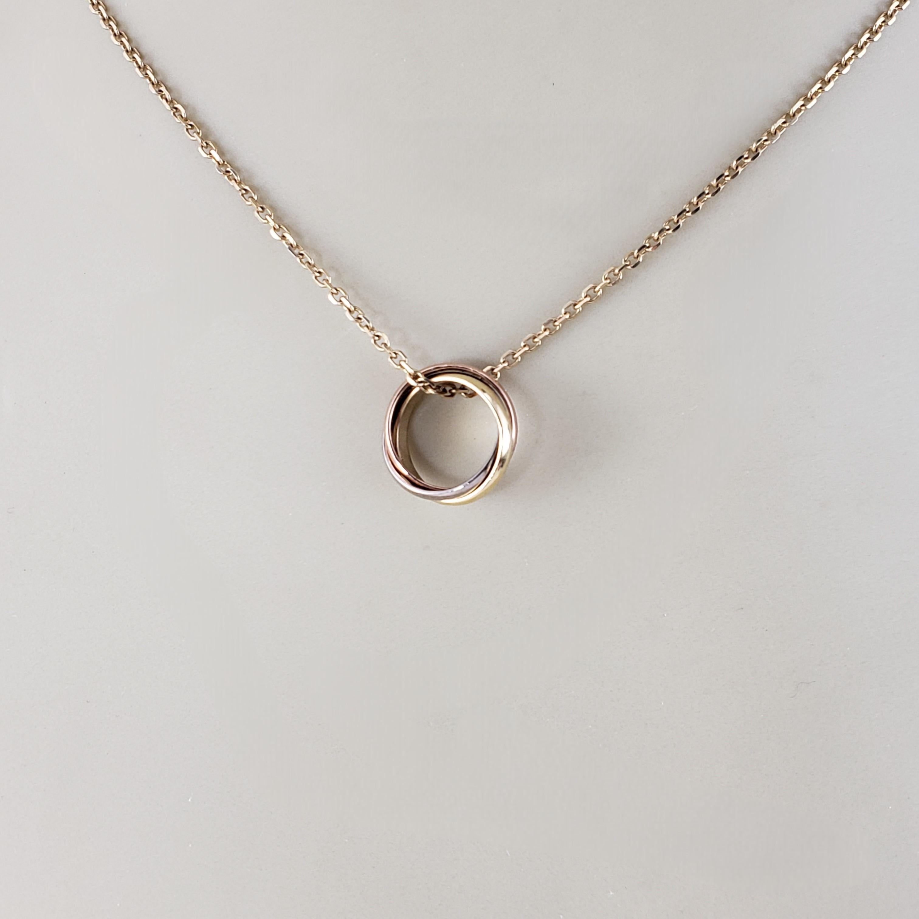 Cartier 18K Tricolor Gold Mini Trinity Ring Anhänger #20015 3