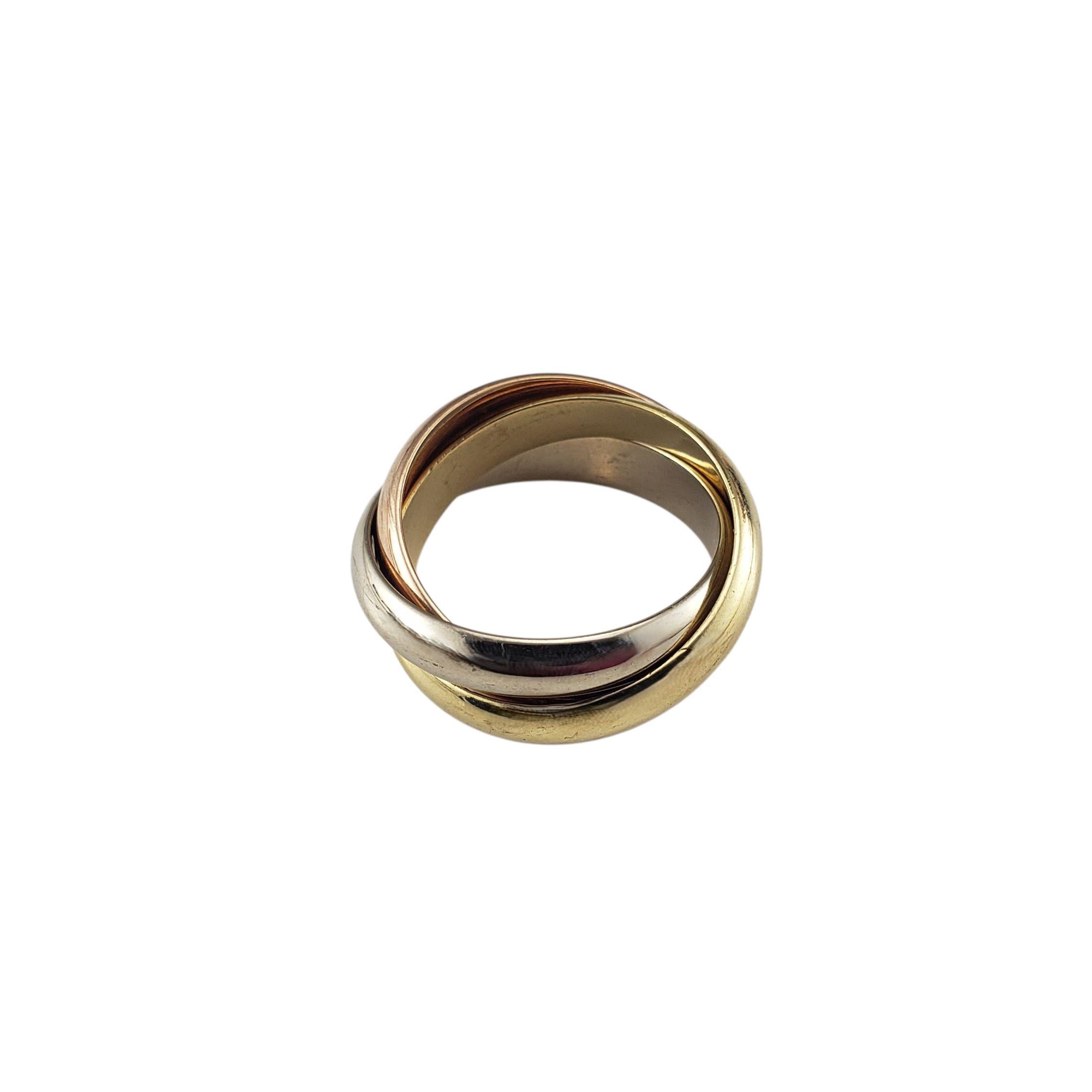 Donna Cartier Anello Trinity Rolling Band in oro tricolore 18 carati misura 53/6,25 #22998 in vendita