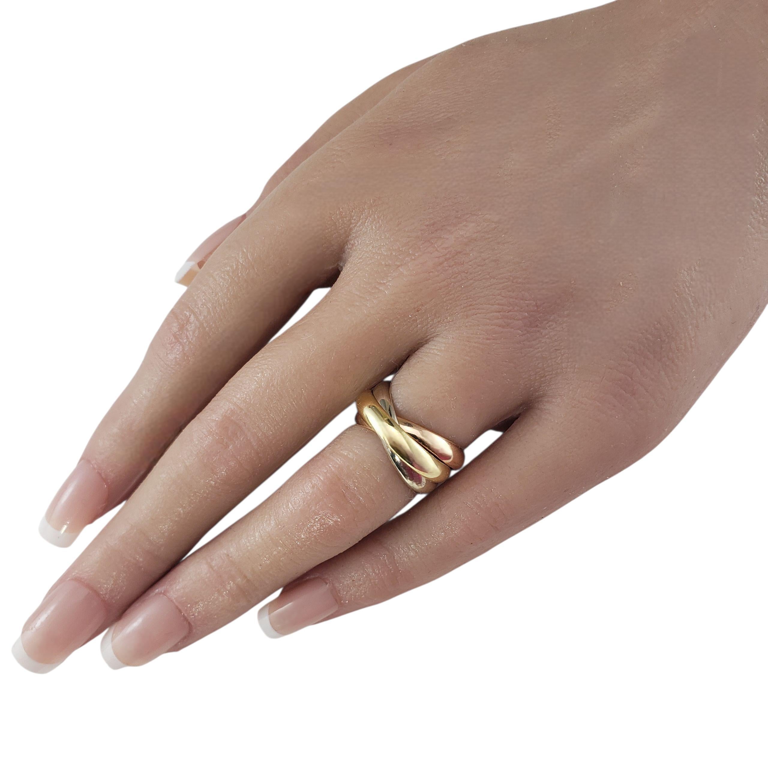 Cartier Anello Trinity Rolling Band in oro tricolore 18 carati misura 53/6,25 #22998 in vendita 2