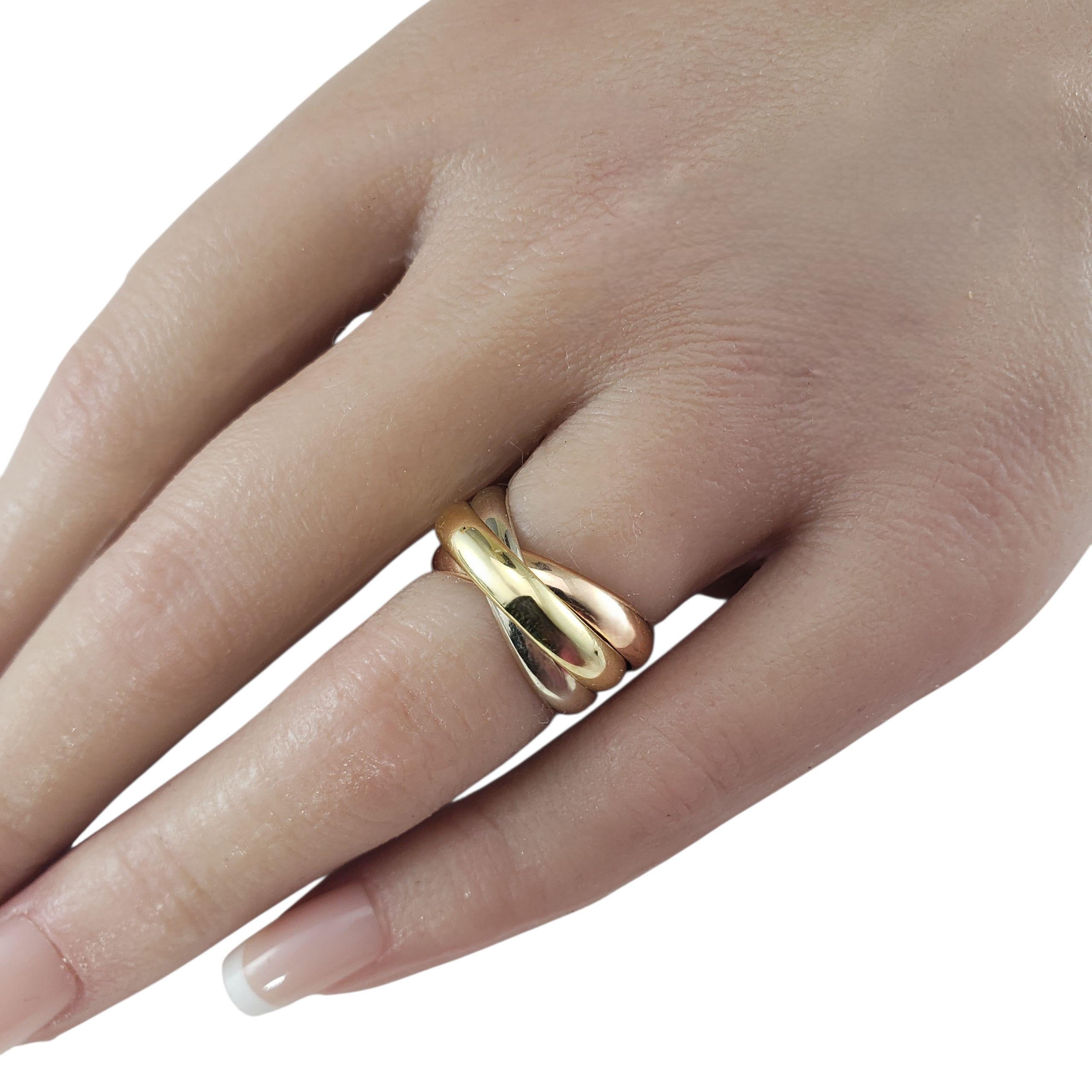 Cartier Anello Trinity Rolling Band in oro tricolore 18 carati misura 53/6,25 #22998 in vendita 3