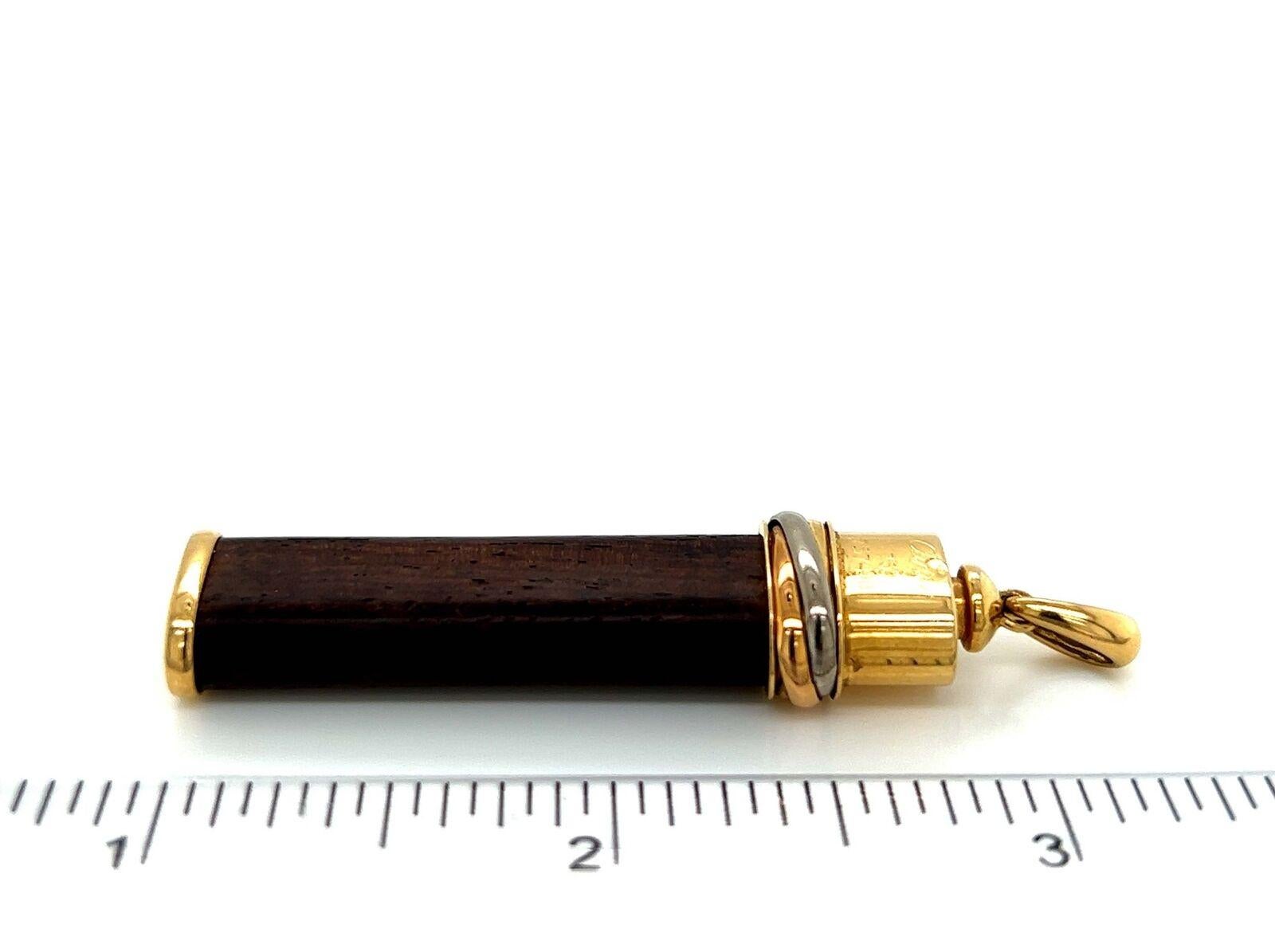 Cartier 18k Trinity Gold & Touch Wood Pendant Vintage & Rare 1