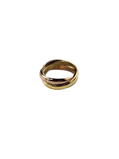 Cartier 18K Trinity Tricolor Rolling Band Ring Size 6 #24499