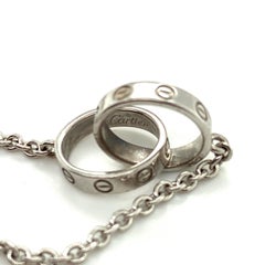 Cartier 18 Karat Two-Ring Love Necklace
