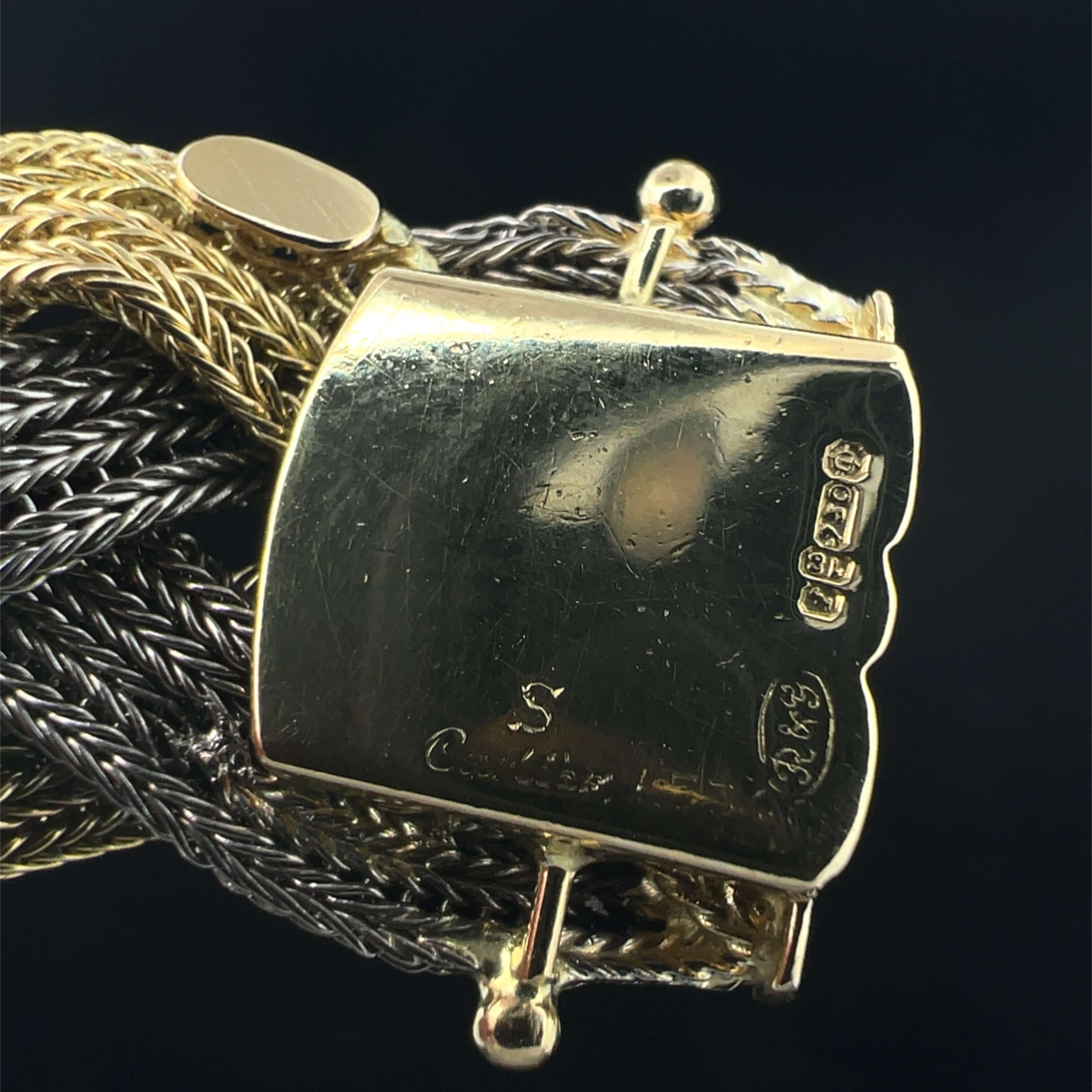 Cartier 18k Two Tone Gold Bracelet Circa 1960s For Sale 1