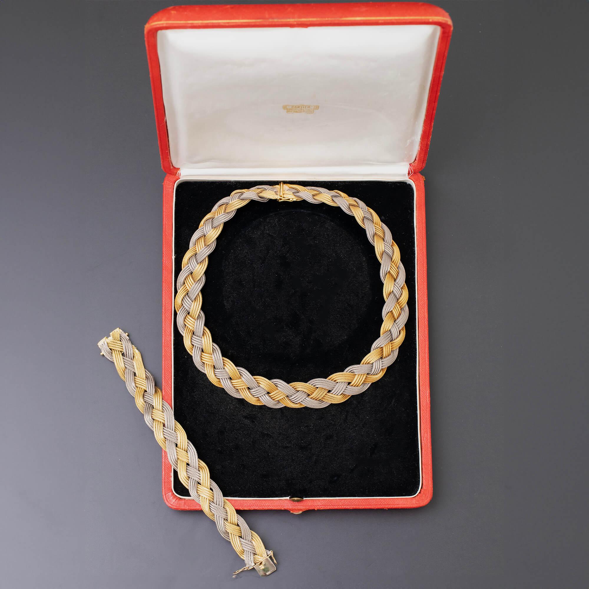 Cartier 18k Two Tone Gold Bracelet Circa 1960s For Sale 2