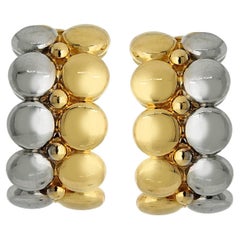 Cartier 18K zweifarbige Honeymoon Huggie-Ohrringe mit Clip