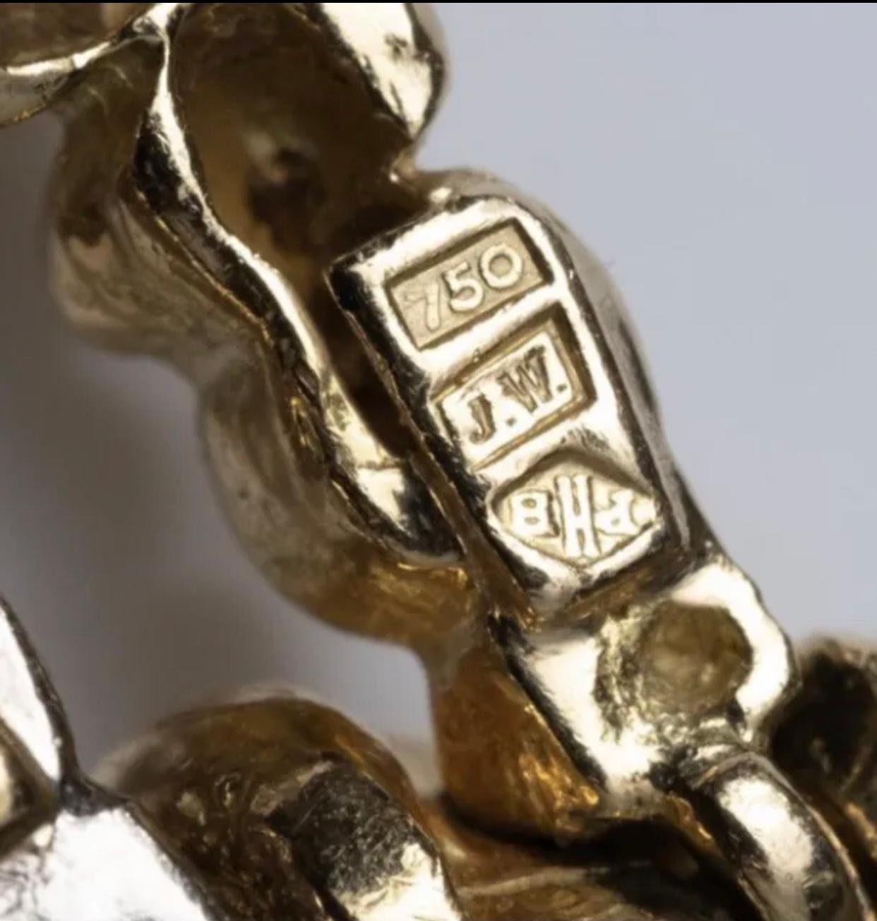 Cartier 18k Oro Dos Tonos Nugget Diamante aprox 1,10 ct tw  Pulsera en venta 1