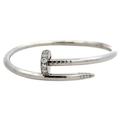 Cartier 18K WG Juste Un Clou Bracelet with 0.58 Carat Diamonds Certificate