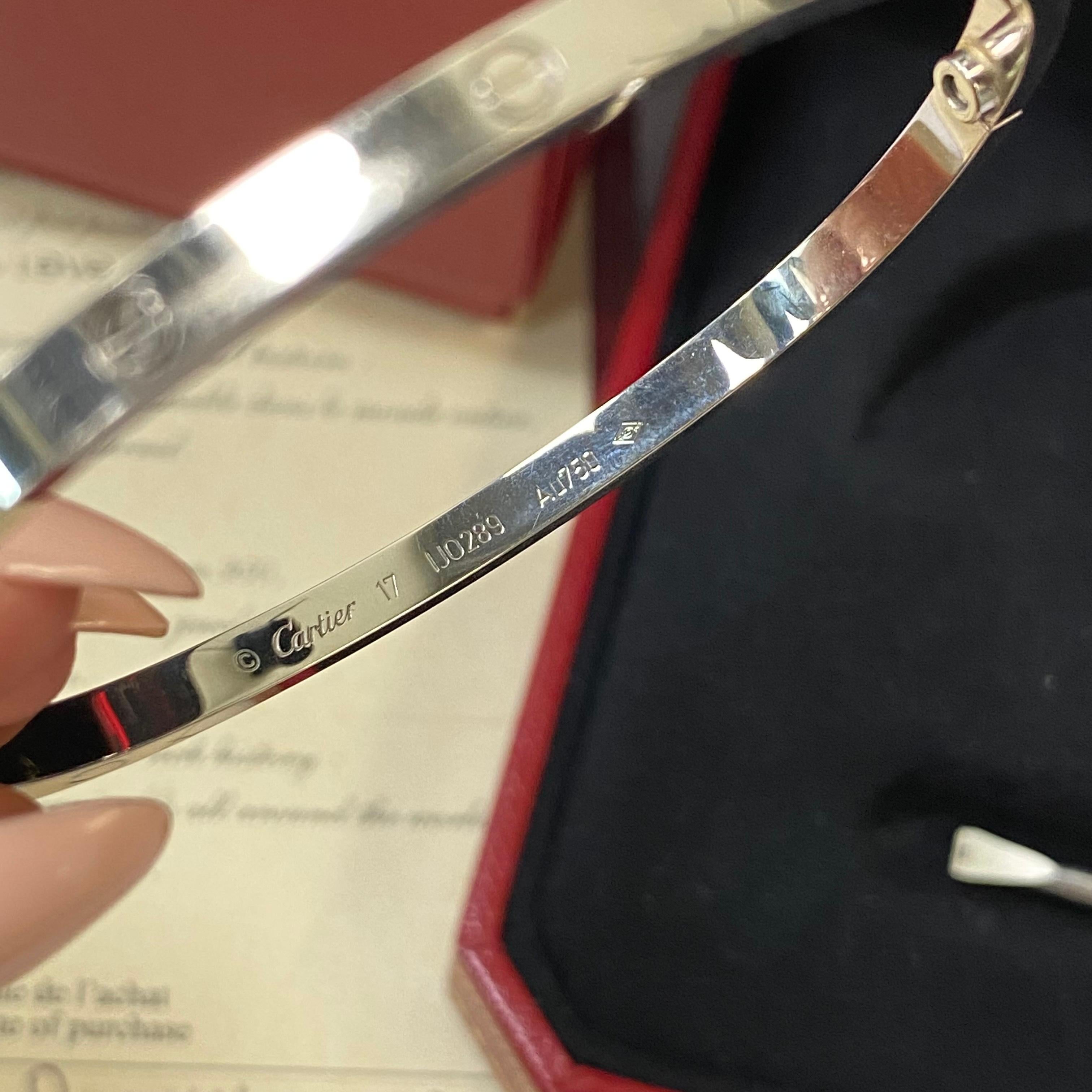  Cartier Bracelet God Love SM blanc 18 carats Pour femmes 