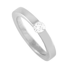 Cartier 18K White Gold 0.21 Ct Diamond Solitaire Ring