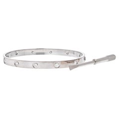 Cartier Bracelet driver Love avec vis en or blanc 18 carats et 10 diamants