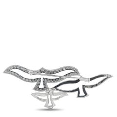 Cartier 18K White Gold 1.12ct Diamond Dove Brooch CA12-060526