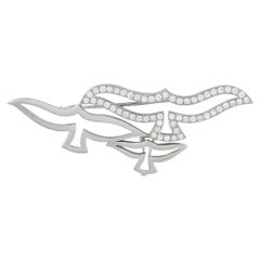 Cartier 18K White Gold 1.12ct Diamond Dove Brooch CA12-060526