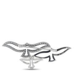 Cartier 18K White Gold 1.12ct Diamond Rare Dove Brooch