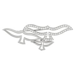 Cartier 18K White Gold 1.12ct Diamond Rare Dove Brooch