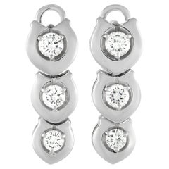 Cartier 18K White Gold 1.80 ct Diamond Earrings