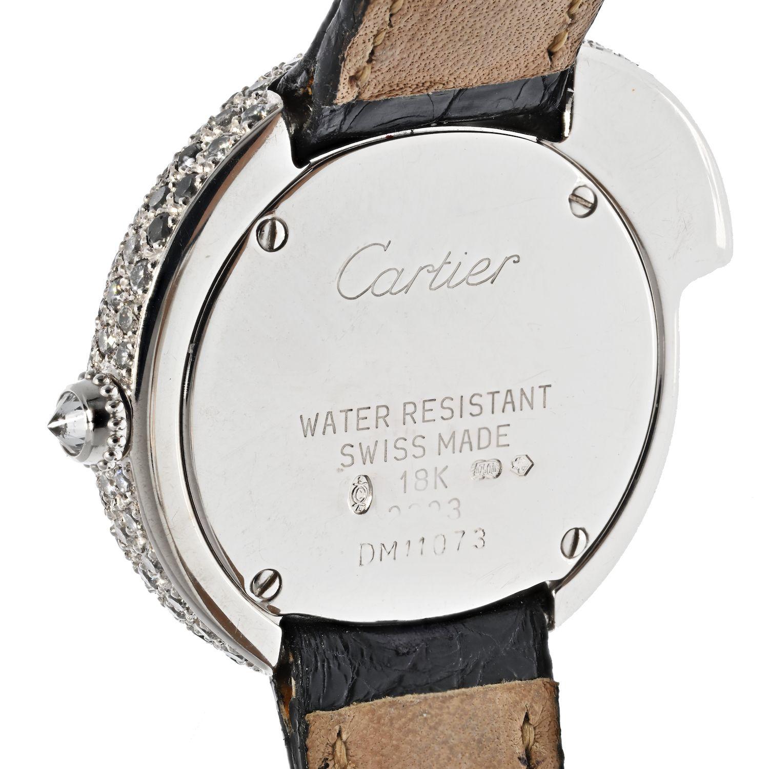 Reloj de señora Cartier Panthere 1925 2323 de 28 mm en oro blanco de 18 quilates Moderno en venta