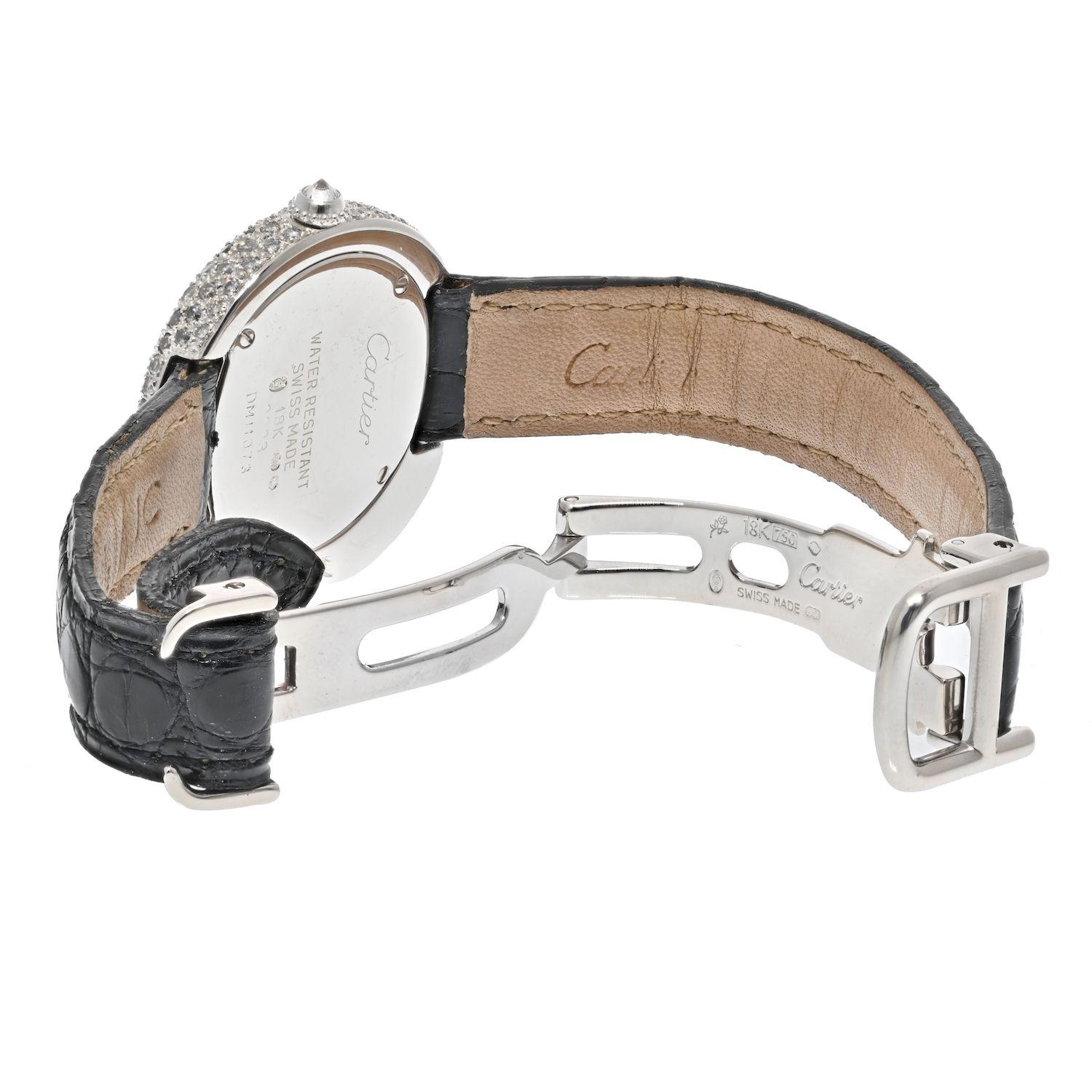 Modern Cartier 18K White Gold 28mm Panthere 1925 2323 Ladies Watch