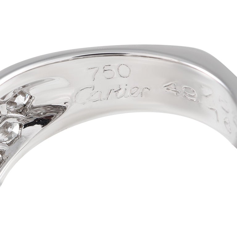 Cartier Juliette 18K White Gold 3.0ct Diamond and Cultured Pearl 