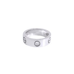 Cartier 18k White Gold 3 Diamond Love Ring