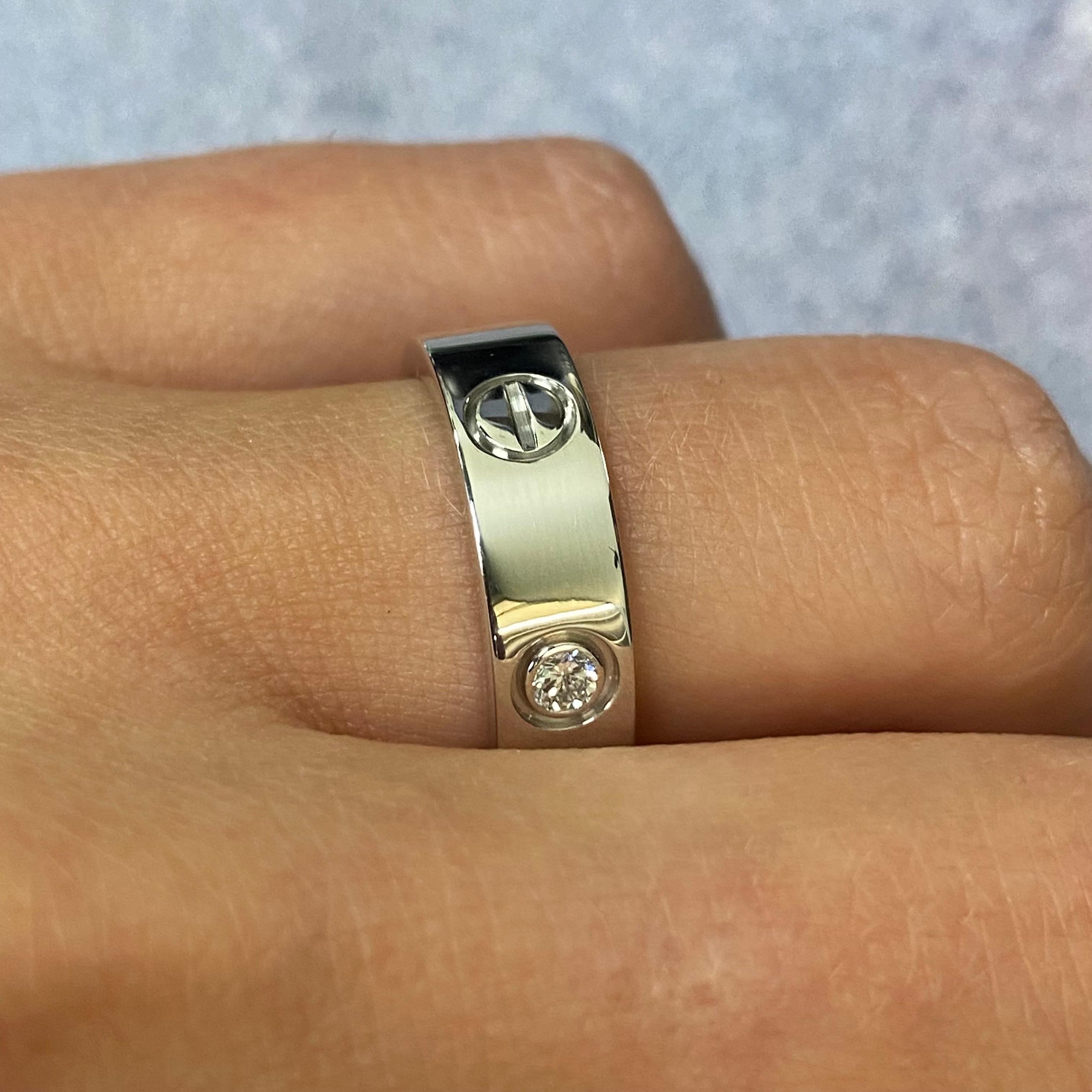 cartier love band with engagement ring