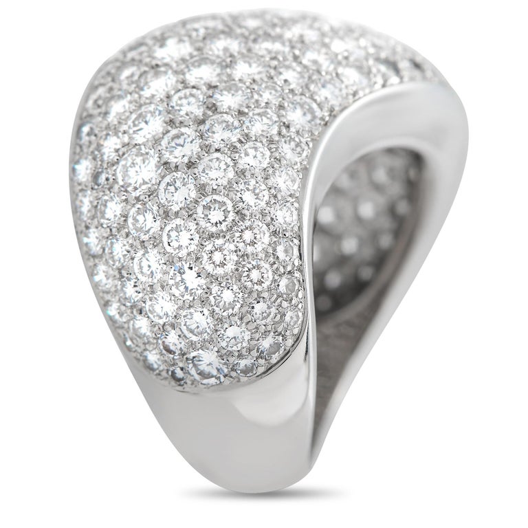 Cartier 18K White Gold 5.50 Ct Diamond Ring For Sale at 1stDibs
