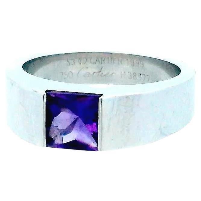 Cartier 18K White Gold Amethyst Gem.
