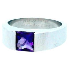 Cartier 18K Weißgold Amethyst Edelstein.